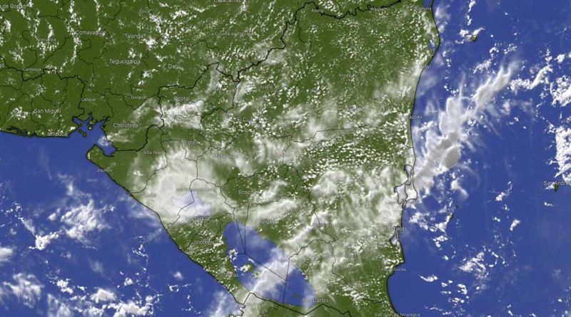 Imagen satelital sobre el clima en Nicaragua