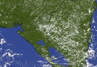 Foto: Windy / Imagen satelital del Clima en Nicaragua.