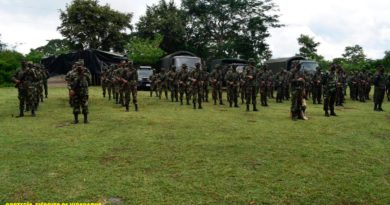 Efectivos del Ejército de Nicaragua en apertura del plan de protección de la cosecha cafetalera ciclo productivo 2021-2022 en Boaco.