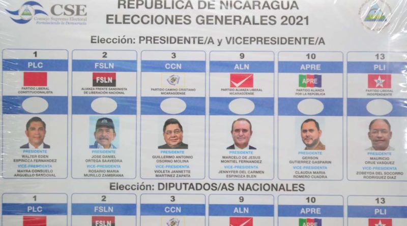 Elecciones generales libres, plurales y transparentes en Nicaragua