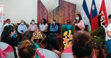 Autoridades del Gobierno de Nicaragua y de la Embajada de Taiwán en la presentación del proyecto NICAMUJER en Masaya