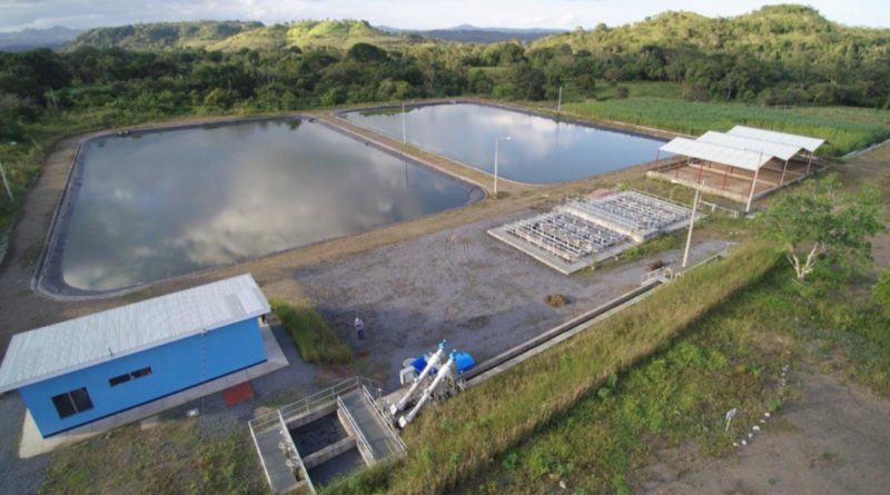 Vista aérea de la planta de tratamiento de aguas residuales optimizada por ENACAL