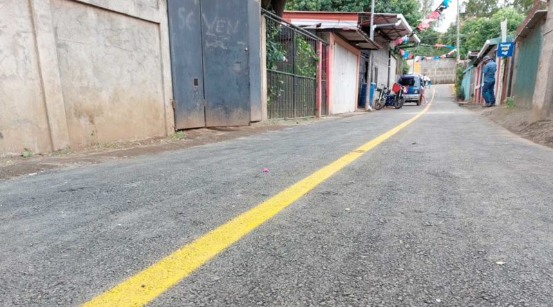 Calles inauguradas por la Alcaldía de Managua en las colinas del Memorial Sandino