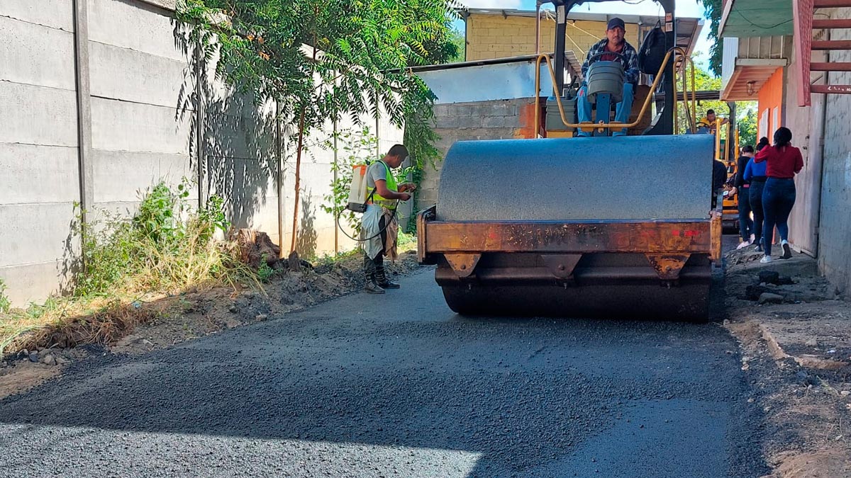 Alcaldía de Managua ejecuta proyecto del Programa Calles para el Pueblo en Villa José Benito Escobar