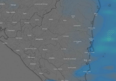 Imagen satelital sobre el clima en Nicaragua