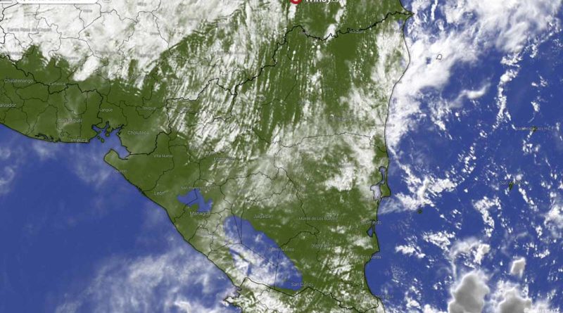 Imagen satelital sobre el clima en Nicaragua