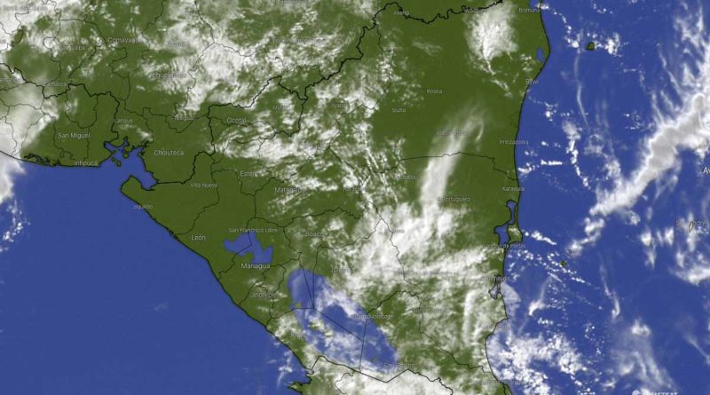 imagen satelital sobre el clima en Nicaragua