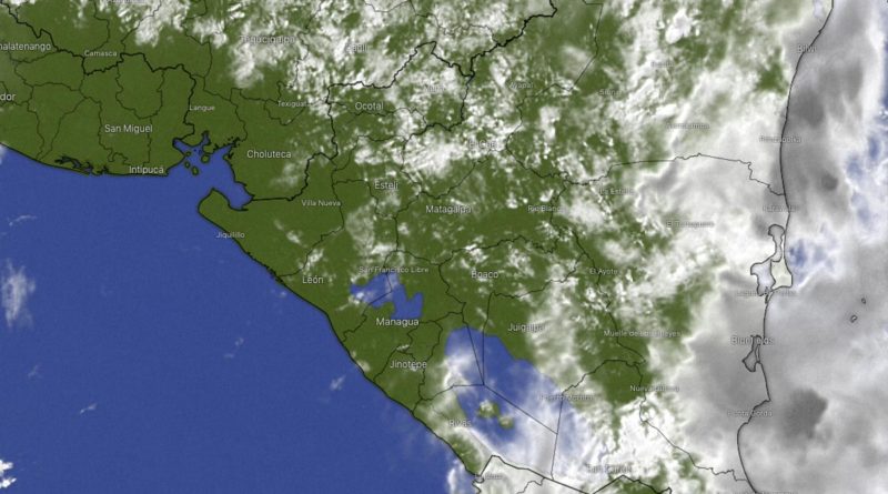 Imagen satelital sobre el clima en Nicaragua