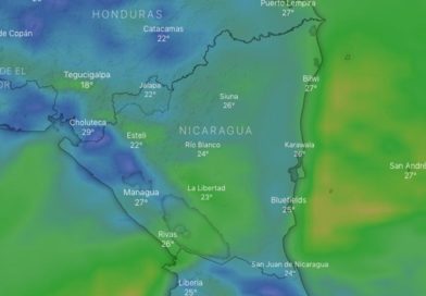 Imagen satelital sobre el clima en Nicaragua