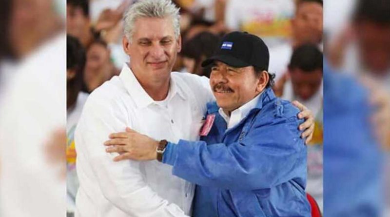 Presidente - Comandante Daniel Ortega y Presidente de Cuba, Miguel Díaz Canel