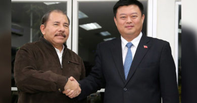 Presidente Comandante Daniel Ortega junto al Presidente de HKND Group, Wang Jing