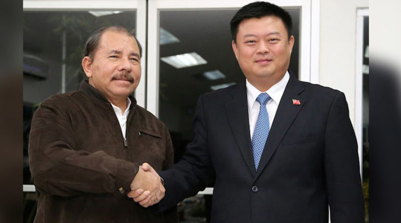 Presidente Comandante Daniel Ortega junto al Presidente de HKND Group, Wang Jing