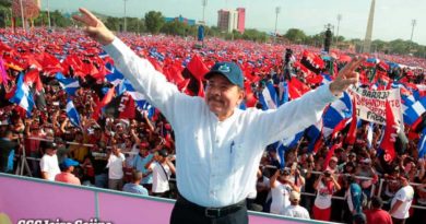 Presidente Comandante Daniel Ortega durante la celebración del 39 aniversario de la Revolución Popular Sandinista