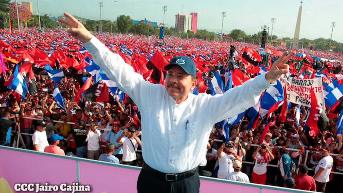 Presidente Comandante Daniel Ortega durante la celebración del 39 aniversario de la Revolución Popular Sandinista