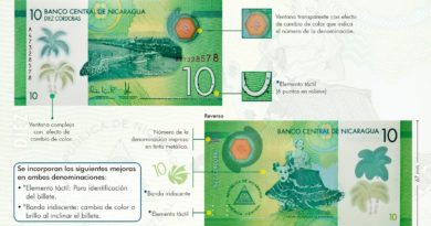 Mejoras en el nuevo billete de 10 córdobas en Nicaragua