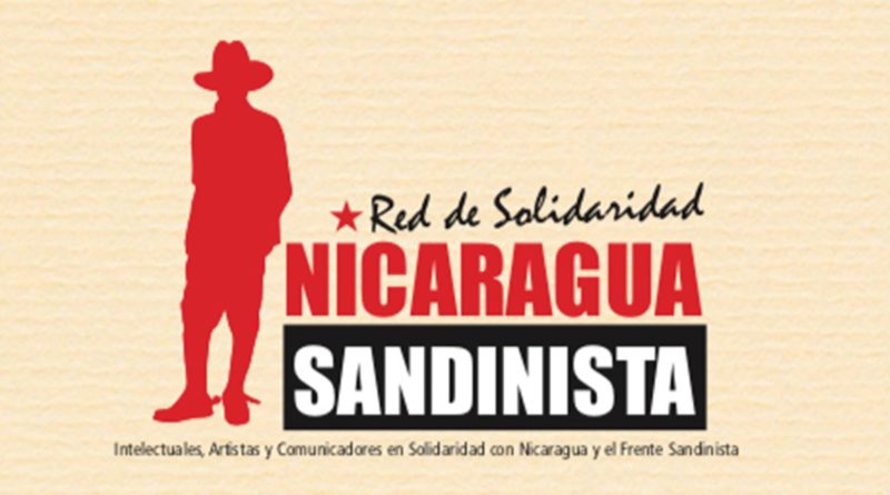 Grupo de la La Red de Intelectuales, Artistas y Comunicadores solidarios con Nicaragua y el Frente Sandinista del Estado español en rechazo a las declaraciones efectuadas por el gobierno de España.