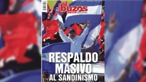 Portada de la revista Buzos "Respaldo Masivo del Pueblo Nicaragüense al Sandinismo"