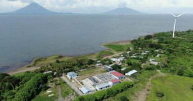 Vista aérea de la obra de Toma y Planta de Agua Potable.
