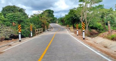 Carretera de 3 kilómetros de adoquinado que será inaugurado el próximo martes que une San Nicolás y Estelí.