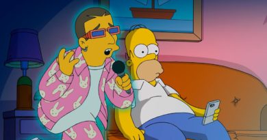 Homero de Los Simpson junto a Bad Bunny animado, durante el videoclip de “Te deseo lo mejor”.