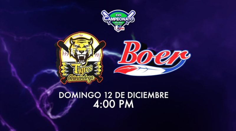 Tigres de Chinandega VS Indios del Bóer - Temporada Regular - Liga de Béisbol Profesional Nacional (LBPN), 12 de diciembre de 2021.