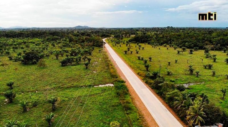 Segundo tramo de la carretera Rosita – Sahsa, en la Región Autónoma de la Costa Caribe Norte.