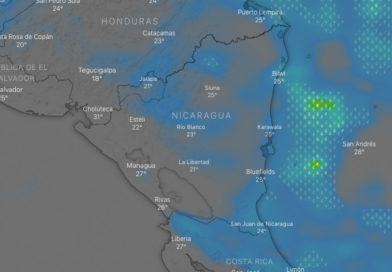 Imagen satelital sobre el clima en Nicaragua