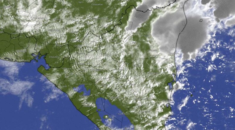 Imagen satelital sobre el clima en Nicaragua