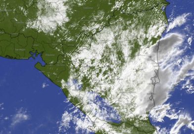 Imagen satelital sobre el clima en Nicaragua