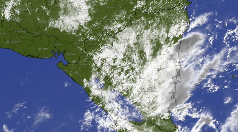 Imagen satelital sobre el clima en Nicaragua