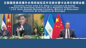 Encuentro virtual entre el señor Wang Yi y el Canciller Denis Moncada