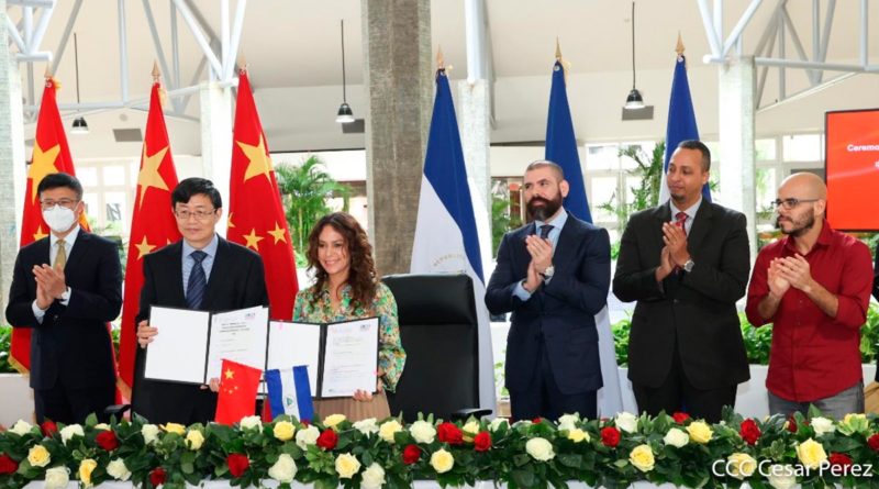 Firma de convenio de cooperación entre grupo de medio de comunicación de China y Nicaragua