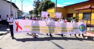 Caminata realizada en Nueva Segovia en conmemoración del Día Mundial de Respuesta ante el VIH – SIDA
