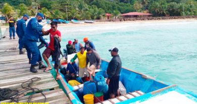 Ejército de Nicaragua realiza búsqueda y rescate de 5 tripulantes en Puerto Cabezas