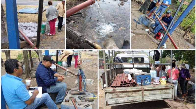 Enacal restablece servivio de agua en dos comunidades de Teustepe