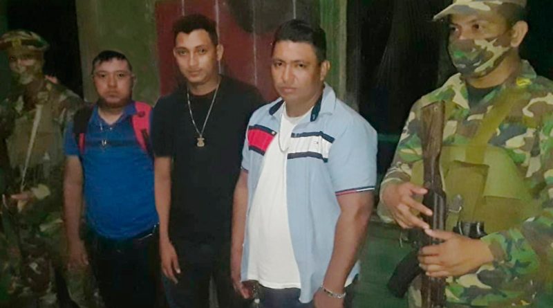 Ciudadanos detenidos por elementos del Ejército de Nicaragua