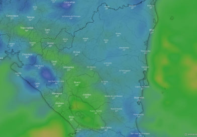 Imagen satelital sobre el clima en Nicaragua