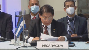 Canciller de Nicaragua, Denis Moncada en la XXII Reunión de Ministros y Ministras de Relaciones Exteriores CELAC Argentina 2022