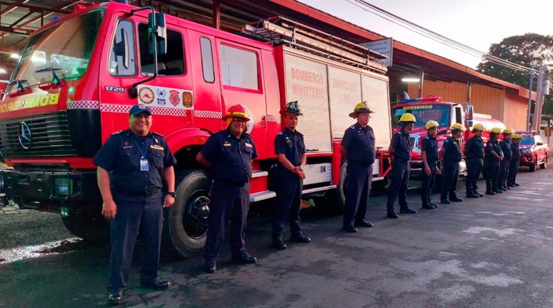 Personal humano y equipos bomberiles que prestarán atención a las familias de Totogalpa, Madriz