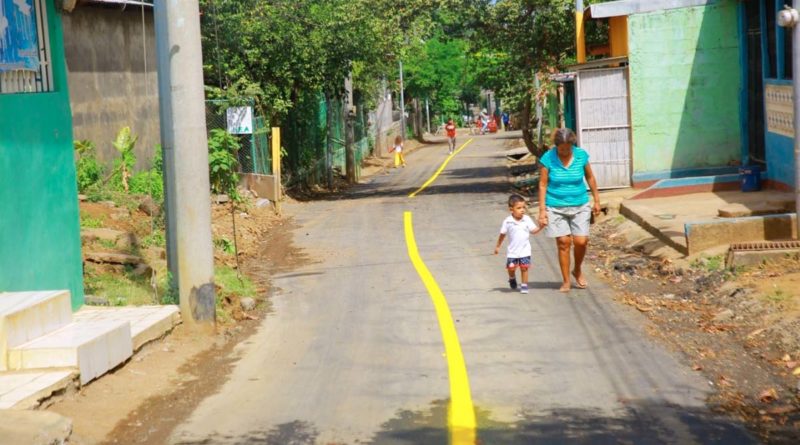 Calles inauguradas por la Alcaldía de Managua en el barrio Georgino Andrade