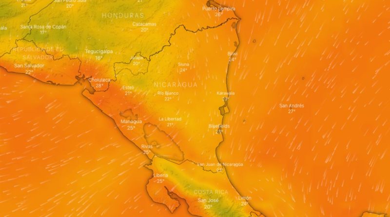 Prevalecerá un ambiente caluroso en el Pacífico nicaragüense