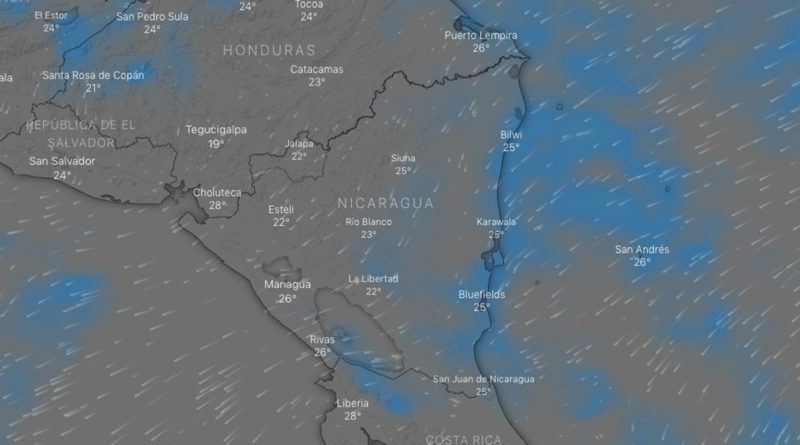 Región Norte y Central de Nicaragua contará con lluvias ligeras