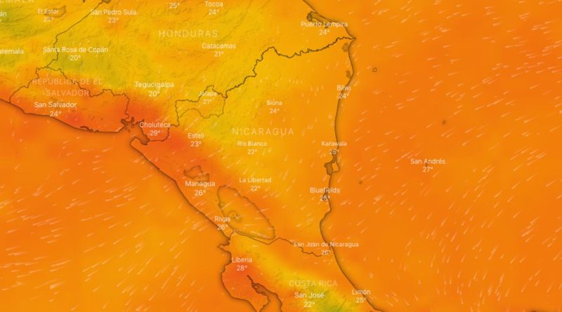 Clima en Nicaragua: Prevalecerá un ambiente caluroso con vientos moderados