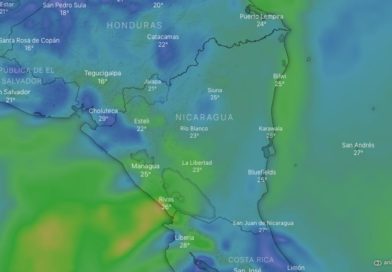 Imagen satelital sobre el clima en Nicaragua