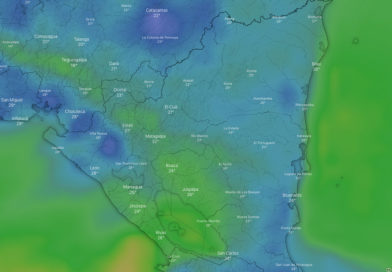 Imagen satelital sobre el clima en Nicaragua