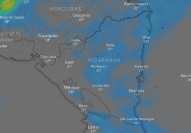 Imagen satelital sobre el clima en Nicaragua