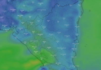 Imagen satelital sobre el clima en Nicaragua