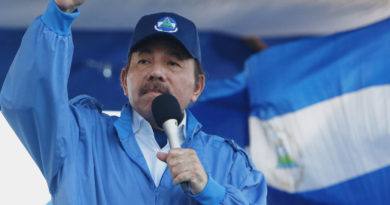 Comandante Daniel Ortega, en medio de un discurso presidencial