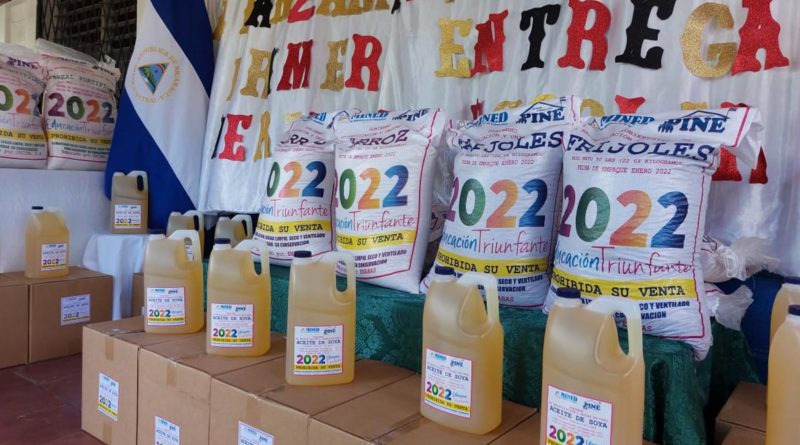 Llega a Chontales la primera entrega de la Merienda Escolar 2022