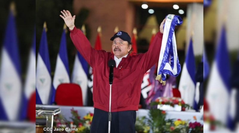 Presidente Daniel Ortega en la juramentación del pueblo presidente